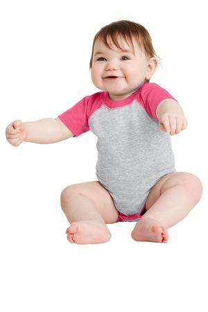 Rabbit Skins Infant Baseball Fine Jersey Bodysuit. RS4430